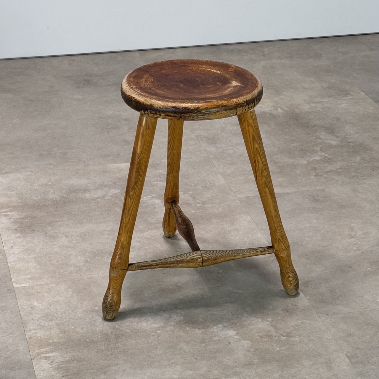 Antique Tripod Factory Stool