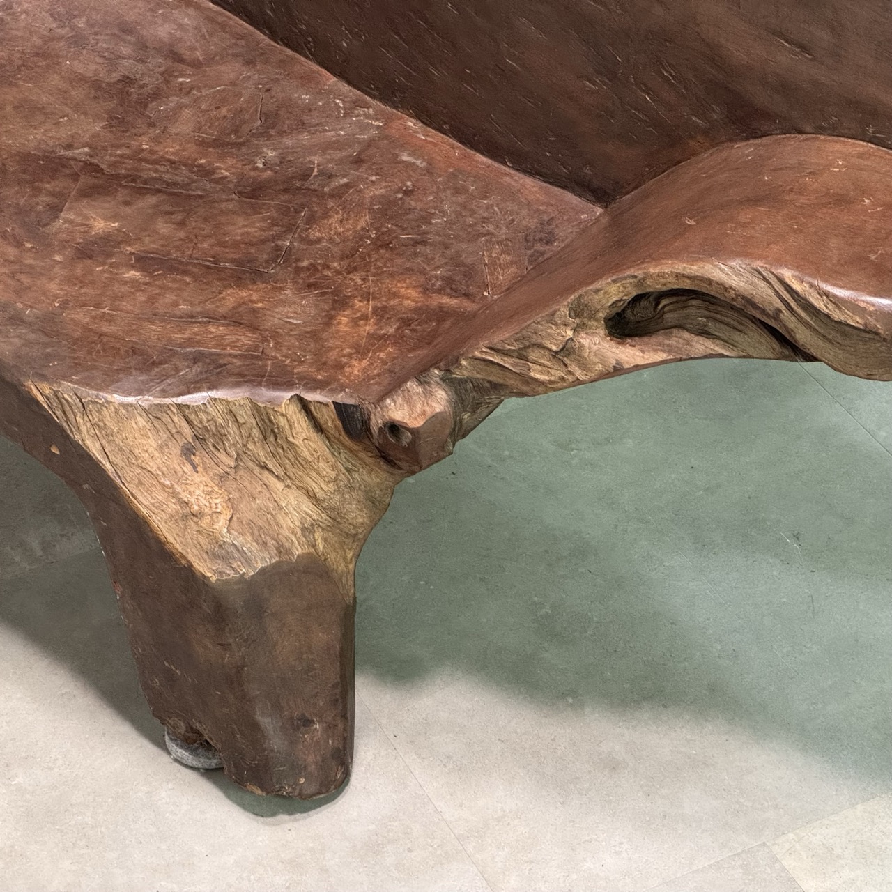 Vintage Sculptural Bench 
